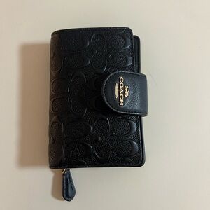 Coach Black Embossed Wallet